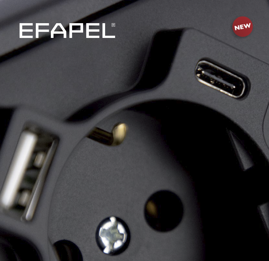 Schuko Earth Socket with USB A+C